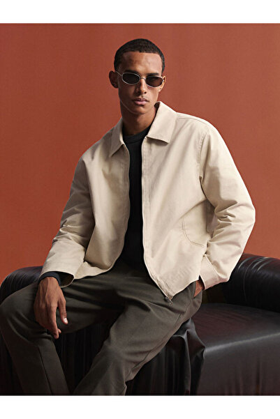 LC Waikiki Rmz Gi̇yi̇m Farkiyla Comfortable Fit Gabardine Men's Jacket