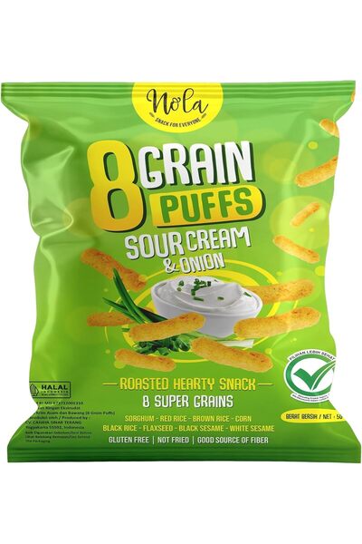 NOLA 8 Grain Puffs Sour Cream & Onion 50g