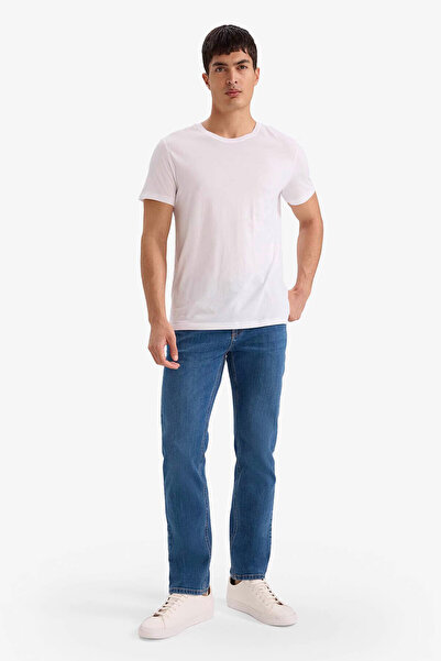 DeFacto Pantaloni din denim Sergio cu croială normală și talie normală, cu pi...