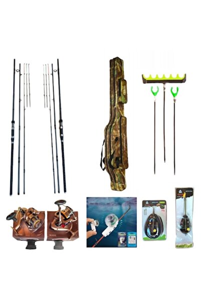 eastshark Set 2 Lansete Carbon Feeder Reglabile 3, 60m-4, 10m, 2 Mulinete 600...