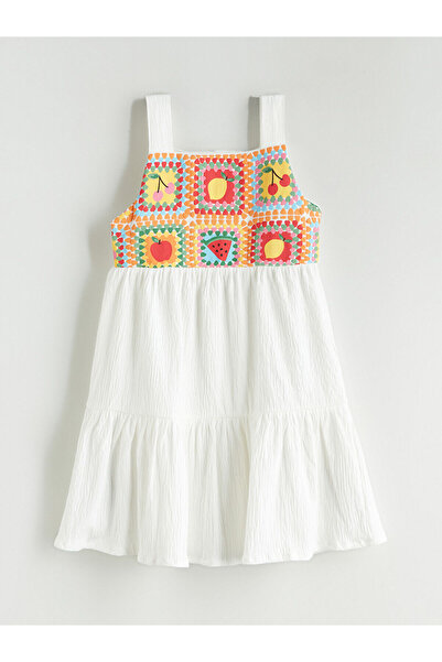 LC Waikiki Rochie pentru fete Özmarka, sezon nou, cu guler pătrat și detaliu ...