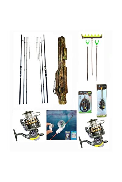 eastshark 2 Lansete Feeder Carbon Reglabile de la 3,60 m la 4,10 m,2 Mulinete...
