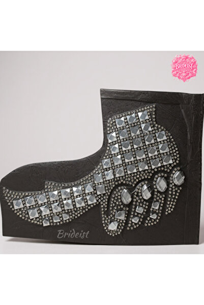 BRIDEIST WEDDING CO نقل على شكل حذاء مرصع بالأحجار | شمعدان كريستال بطباعة حر...