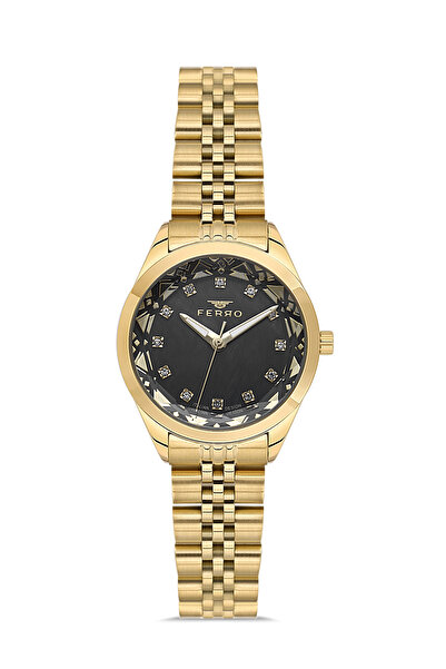 FERRO Yellow Steel Cord Women Wrist Watch Fl21741Awt-B2 3Atm Water Resistant ...