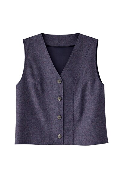 Retrobird Design Vest Women's Blueberry Colorful