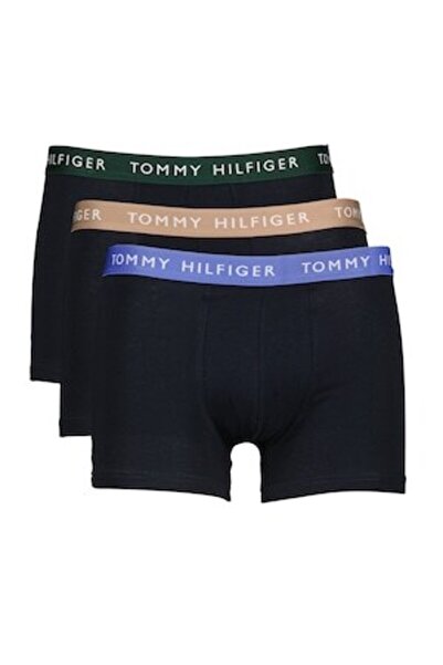 Tommy Hilfiger Boxer Set with Logo Band - 3 Pairs, Dark Black