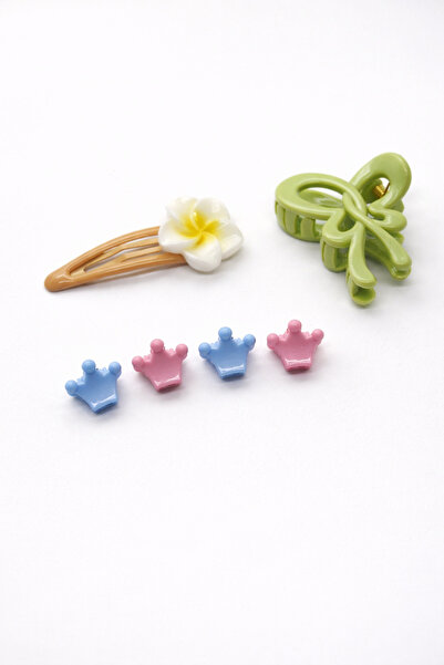 MakeWell Set de agrafe de păr pentru copii cu figurine colorate în formă de c...