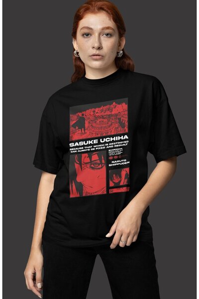 SEVBANO تي شيرت ناروتو شيبودن ساسكي أوتشيها مطبوع عليه شخصيات من مسلسل الأنمي...