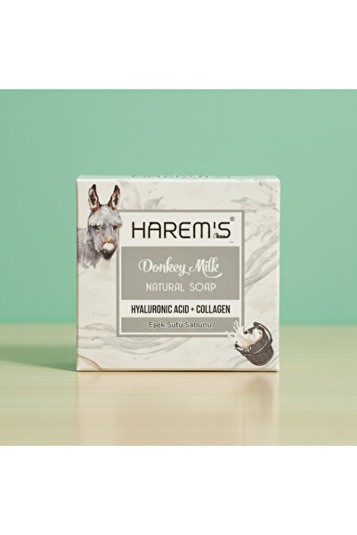 HAREM'S Donkey Milk Natural Soap 120Gr (Contains Hyaluronic Acid & Collagen)