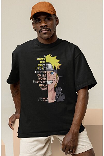 SEVBANO تي شيرت مطبوع عليه شخصية ناروتو اوزوماكي للجنسين مقاس كبير