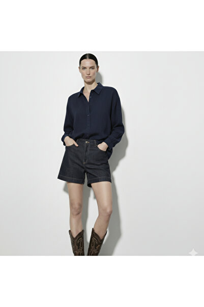 Cistern İstanbul Women's Textured Cotton Shirt