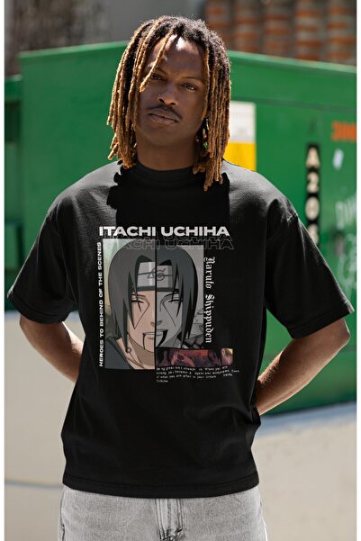 SEVBANO Tricou cu imprimeu Itachi Uchiha Naruto Shippuden, unisex, supradimen...