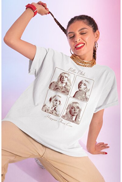 SEVBANO Design Billie Eilish Happier Than Ever Printed Unisex Oversize Singer...