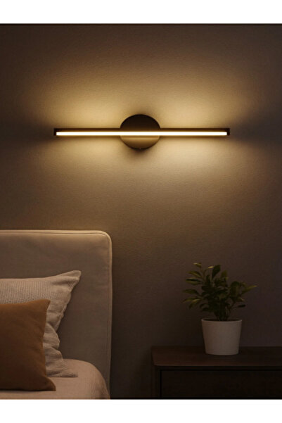 ST LİGHTİNG Modern Kablosuz Pilli Aplik Banyo Tablo Ayna Siyah Pil Dahildir 3...