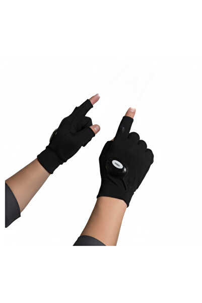 TeknoEser LED Işıklı Tamirci ve Balıkçı Eldiveni Karanlıkta Çalışma Kolaylığı...