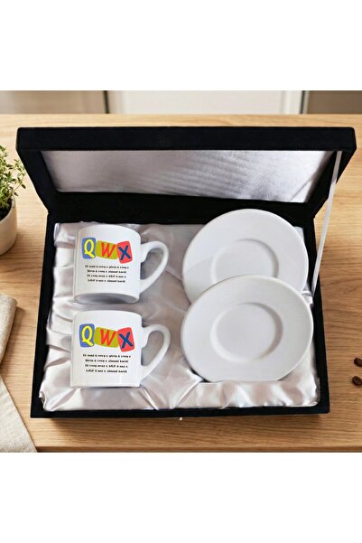 ZERYA Zimanê Kurdi Kurdish Letters Xwq Written Black Color Boxed Set of 2 Por...