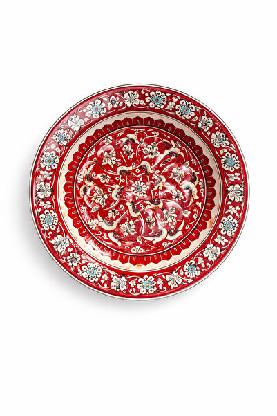 Ceren Özpatan DESIGN El Yapımı Çini Desenli Dekoratif Tabak