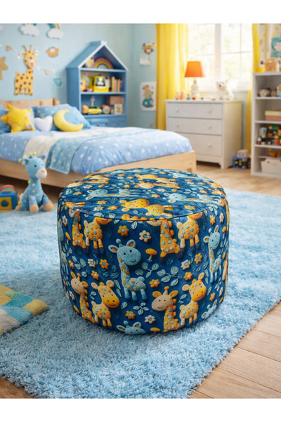 İMZA CRAFT Dekoratif 3D Baskı Çocuk Oturma Pufu