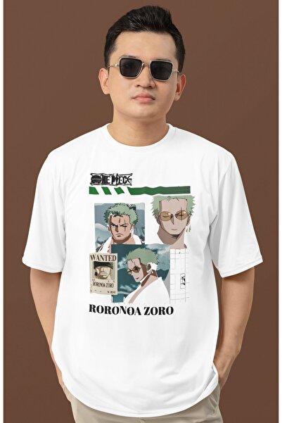 SEVBANO تي شيرت بتصميم One Piece Roronoa Zoro مطبوع للجنسين مقاس كبير لشخصية ...