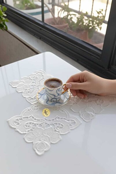 Altın Çeyiz Tekstil Покривало для підносу з отворами, 3 штуки, кремовий колір...