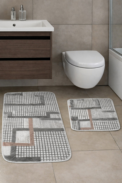 MUK's Non-Slip Base, Washable, Dust and Stain Resistant, Set of 2 Toilet Seat...