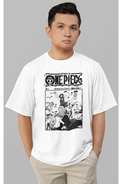 SEVBANO One Piece Monkey D. Luffy με στάμπα Unisex Oversize Anime T-shirt