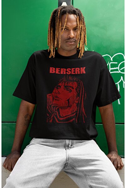 SEVBANO Tricou unisex supradimensionat cu imprimeu Berserk Guts, cu personaje...
