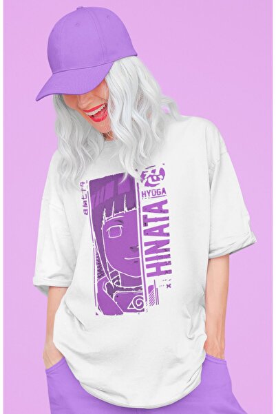 SEVBANO Design Hinata Hyuga Printed Unisex Oversize Naruto Anime Series Chara...