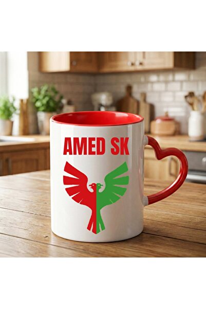 ZERYA كوب على شكل قلب باللون الأحمر من تصميم أميدسبور إس كيه - كوب على شكل قل...