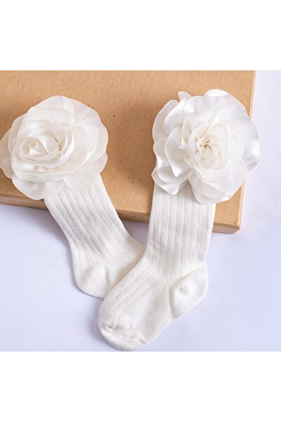 Cumino Girl's Socks 2-5 Years Old Special Design Product with Flower Accessories
