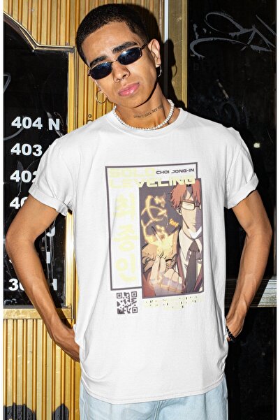 SEVBANO تي شيرت سولو ليفلينج تشي جونغ-إن مطبوع عليه شخصية أنمي كبيرة الحجم لل...