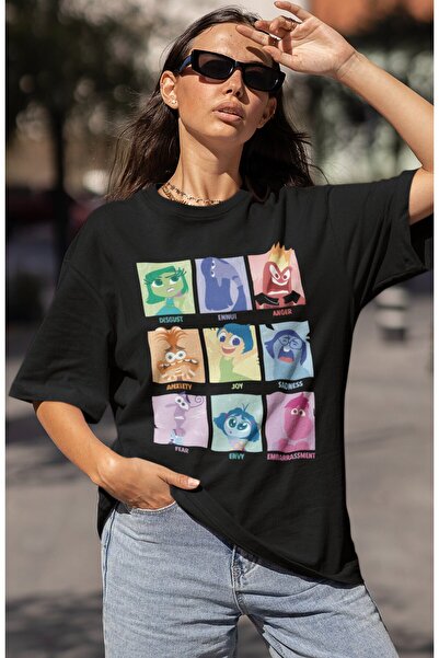 SEVBANO Tricou unisex supradimensionat cu personaje de desene animate imprima...