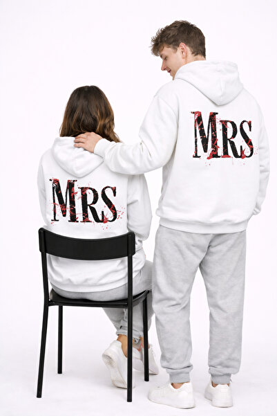 NEVERMIND Lover Combination Oversize Hoodie Set Black Mr Men's Couple Hoodie ...