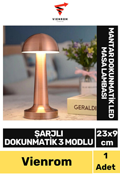 Vienrom #MasaveGeceLambası Mantar Dokunmatik Masa Lambası 3 Mod 23x9 Aç/Kapa ...