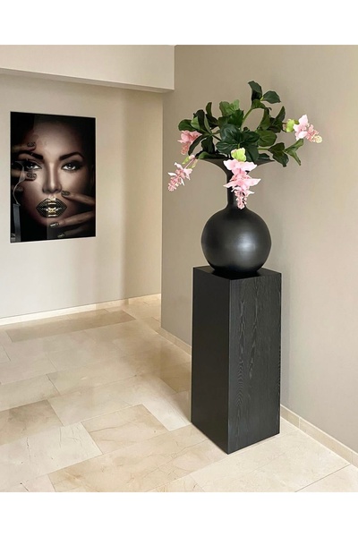 LUXURY VİLLA LUXURY SİYAH MAT DEKORATİF SÜTUN 22x22 YÜKSEKLİK 60cm