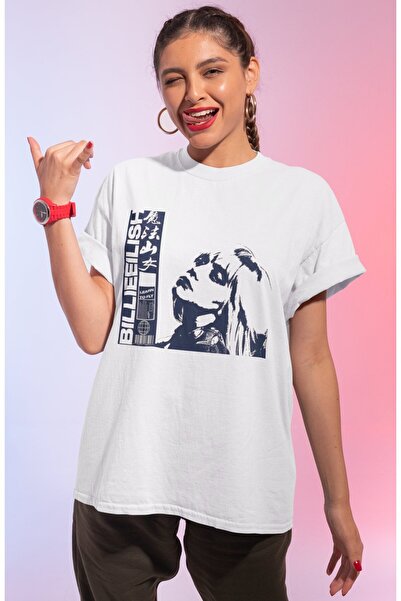 SEVBANO تي شيرت بيلي إيليش مطبوع للجنسين مقاس كبير