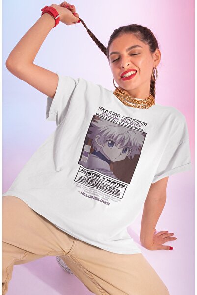 SEVBANO Σχεδιασμός Killua Zoldyck Hunter X Hunter Τυπωμένο Unisex Oversize T-...