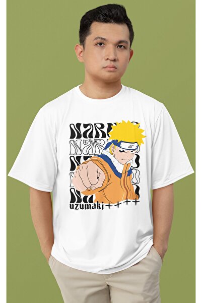 SEVBANO تي شيرت مطبوع عليه شخصية ناروتو أوزوماكي للجنسين بتصميم كبير الحجم