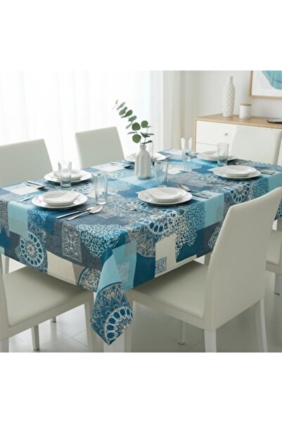 SyaMAG Fata de masa, material textil, bumbac/poliester, 180x140 cm, turcoaz, ...