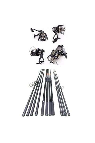 Cool Angel 4 Lansete Crap 3, 60 m, 3 Segm, 3, 75 Lbs + 4 Mulinete Ace 1200, T...