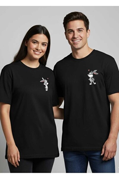 LiyAdaCo Unisex Lover Couple Combination Valentine's Day Gift Bugs Bunny Prin...