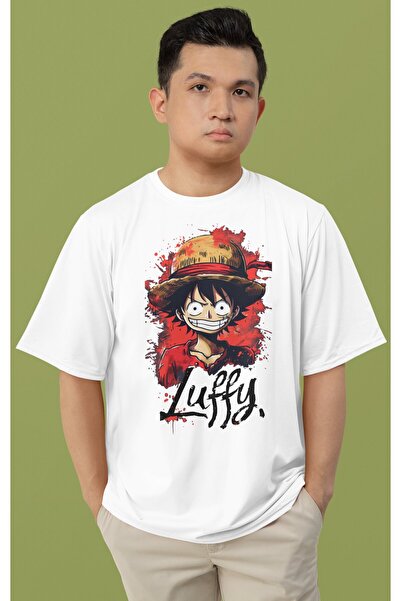 SEVBANO تي شيرت مونكي دي لوفي ون بيس مطبوع عليه شخصية أنمي كبيرة الحجم للجنسين