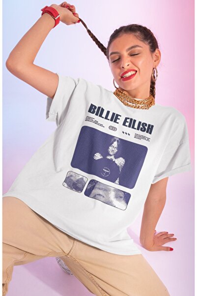 SEVBANO Σχεδιασμός Billie Eilish με στάμπα Unisex Oversize Singer T-shirt