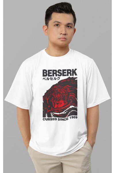 SEVBANO Tricou unisex supradimensionat cu imprimeu personaj anime Berserk Cur...