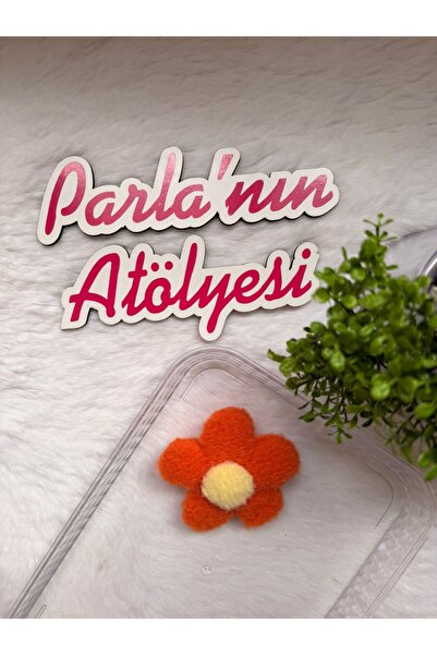 SOFT Велика помаранчева маргаритка з затискачем у вигляді крокодила