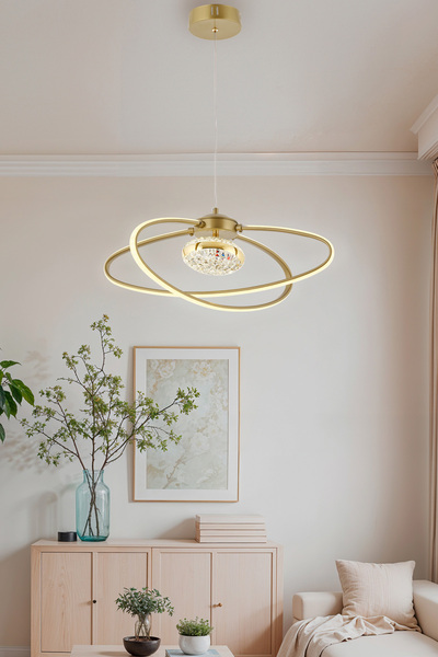Saatistan Sevilay Eskitme 2'li Sarkıt Modern LED Avize, Çok Renkli Işıklı Design