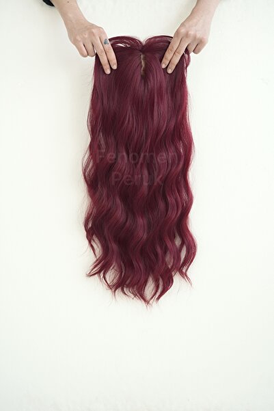 Fenomen Peruk Premium Baby Tepelik - Kızıl Dalgalı Perçemli - Baby-15