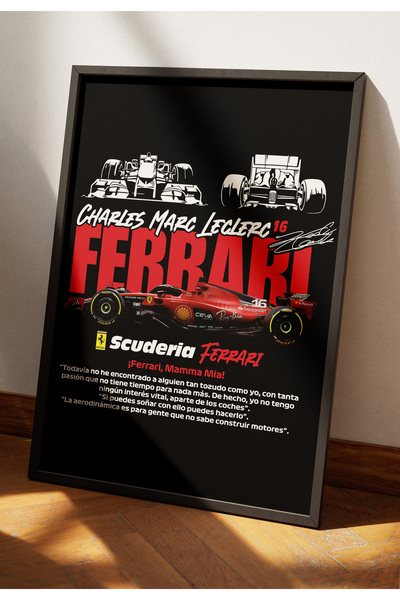 Turkish Riders F1 Charles Leclerc Ferrari / Υψηλής ποιότητας εκτύπωση UV σε M...