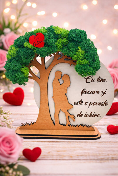 OEM Valentine's Day Gift Decoration with Love Message and Stabilized Lichens,...