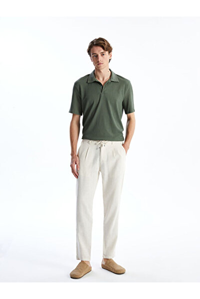 LC Waikiki Rmz Gi̇yi̇m Farkiyla Slim Fit Ke Linen Men's Trousers